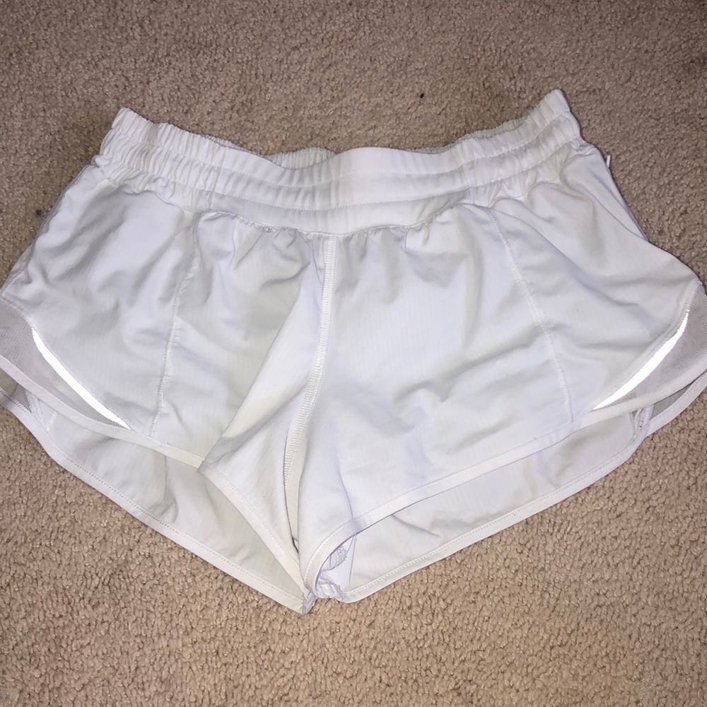White LuluLemon Shorts